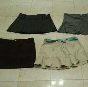 Lot of Five size 9 Juniors skirts